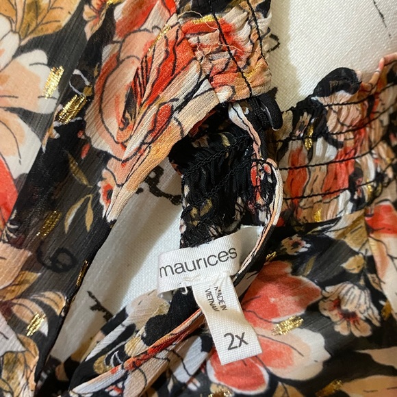 Maurices plus size sheer ruffle blouse - Picture 9 of 10